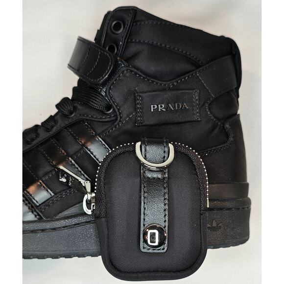 Adidas x Prada Men's US 6 Forum High Prada Core Black - Picture 13 of 16